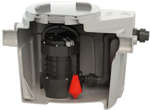 SFA – Sanifos 110 – Kleinhebeanlage für Abwasser – Unterflurmontage | Automatische Pumpe – Einfache Installation und Handhabung – 4 Zuläufe – Einfamilienhaus – 72,2 x 58,6 x 51,5 cm
