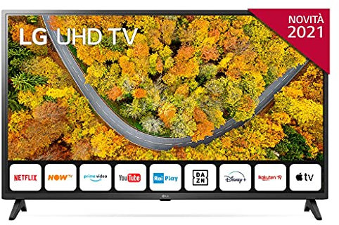 LG 43UP75006LF Smart TV LED 4K Ultra HD 43” 2021 con Processore Quad Core 4K, Wi-Fi, webOS 6.0, FILMMAKER MODE, Game Optimizer, Compatibile con Google Assistant e Alexa