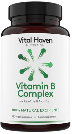 Vital Haven Vitamin B Complex (B1, B2, B5, B6, B7, B9, B12, Choline, Myo-Inositol) Supplement - UK Made