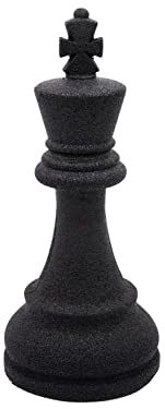 NEUSUS UPCYCLING Riesiger Schach-König (Schwarz) - Schachkönig - 2 Spieler - Ab 18 Jahren