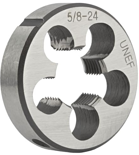 Aceteel 5/8-Zoll-24 UNEF Rundschablone, Rechtshänder, Maschinengewinde-Schneideisen, 5/8 x 24 UNEF