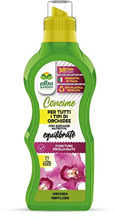Albagarden - Concime Orchidee - Fertilizzante Liquido Nutriente Per Abbondanti Fioriture - Ottimo Per Vaso Orchidee E Piante Ornamentali x 500 gr