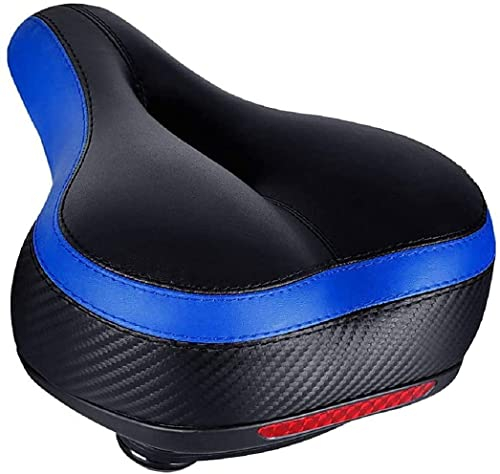 Fahrradsattel Fahrradsitz für Damen Herren Bequem Weich Gel Fahrrad Sattel Wasserdicht Atmungsaktiv mit Reflektor Blau