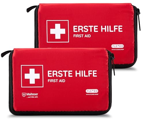 2x Mini Erste Hilfe Set - Outdoor, Fahrrad, Wandern, Reise, Klein, First Aid Kit, Unterwegs, Kinder