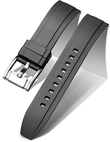 BINLUN Quick Release Silicone Watch Strap Replacement Rubber Watch Band 18mm 19mm 20mm 21mm 22mm 24mm Smartwatch Straps for Men and Women Waterproof Sport Watchbands (20mm, Black)