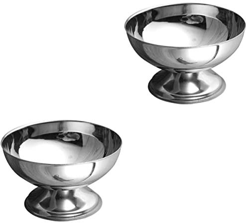 Cabilock 2 Bols De Rangement Ramequins De Glace Bols De Mousses À Cocktail Maison Mariage Parfait Fêtes Mousse Ramequin Salade Tiramisu pour Pudding Hôtel Entrées Rondes Dégustation