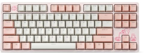 DROP Expression Series - Keyblossom Tenkeyless Mechanical Keyboard, Holy Panda X Switches, Pink ENTR Anodized Aluminum Case, White Backlighting, USB-C, PBT OEM Skylight Rose keycaps, TKL Layout