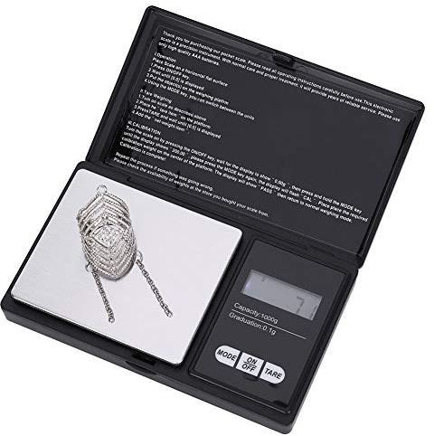 Waage, Digitale Taschenwaage, Mini-tragbare, Hochpräzise LED-Digital-Schmuckwaage, Gold, Silber, Diamant (1000 G/0,1 g), Digitale Waage (1000g/0,1g)