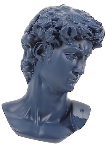 Yardenfun David Harzskulptur 15cm Blau Desktop Ornament Wohnkultur Handwerksfigur Langlebig Dekorativ