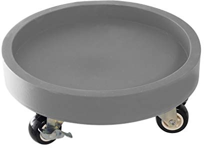 Caddies Plant Caddy with Wheels,Plastic Rolling Plant Stand Tray with Casters,Plant Roller Base Heavy Duty Round Flower Pot Rack On Rollers Dolly Trolley Saucer Tray ( Color : Gray , Size : 50cm )