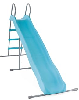 Intex Tobogán Infantil, Azul, 84x251x147 cm, 3 escalones, Pata estabilizadora, Estructura de Acero, Superficie Lisa de PVC, Toboganes para niños, Juegos Exterior, Juguete para 3-10 años (59006)
