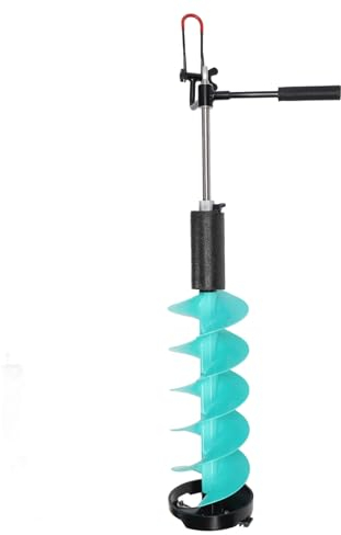 XHTLLO Eisbohrer Set, 75 cm Bohrer Aus Aluminiumlegierung mit 70 cm Verlängerungsstange, Universeller Handbohrer für Dicke Tiefsee Eisschichten, Eisfischer Werkzeug mit Scharfer Hartmetallklinge