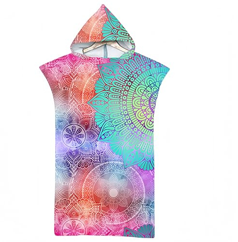 Proumhang Vuxen Strandhandduk Med Handduksbyte Handduk Mantel Handduk Poncho Filt för Strandsurfing Badbad Våtdräkt Byte 75cm x 110cm Läge 11