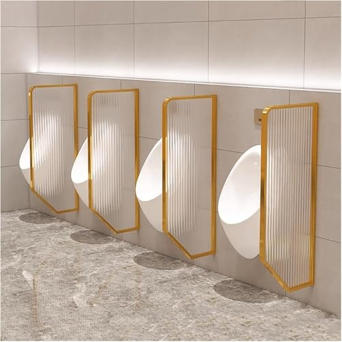 MAYFABD Urinale aus Edelstahl an der Wand Montiertes Urinal für Männer Sichtschutz Moderne Urinal-Trennwand für öffentliche Toiletten in Unternehmen Toilettentrennwand aus Rostfreiem,C,2PCS