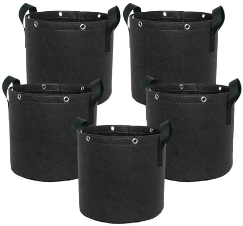 Garten Grow Bags - Atmungsaktive Tomaten Grow Bags mit Griffen | Pflanzsäcke für Gemüse, und Kartoffeln, Garten Karotte Taro Growing Bag Wasserdichte Gartenabfallsäcke