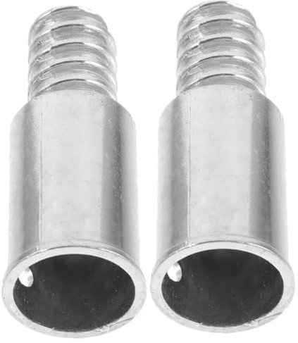 GOOHOCHY 2pcs Metal Broom Handle Threaded End Replacement Pole Adapter for Mop and Broom Extension Poles American Thread, Household Cleaning Tool Connector