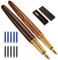 Telidif Handcrafted Wooden Fountain Pen, Luxury Wood Pen with 0.5mm and 0.7mm Fine Point, Smooth Writing Experience, Includes Ink Cartridges and Gift Box, Ideal for Business and Gift Giving