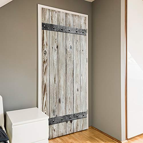 Funlife Türtapete Türfolie Selbstklebend Holztür Türaufkleber 76x200 cm