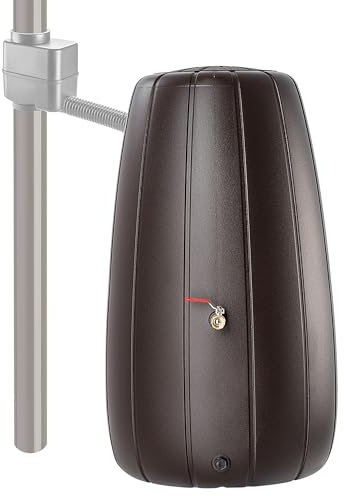 KADAX Tanque de lluvia de 200 litros, depósito de agua de lluvia con grifo y tapa, a prueba de heladas, barril de lluvia de plástico, depósito de agua de lluvia para jardín (moca)