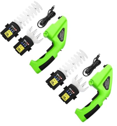 Toyvian 2 Pezzi Cesoie per Recinti Elettrici Batteria Portata Siepe Trimmers Tagliabordi per Prato Trimmer Senza Fili Tagliaerba per Pali Cutter Palmare Elettrico Forbici Plastica