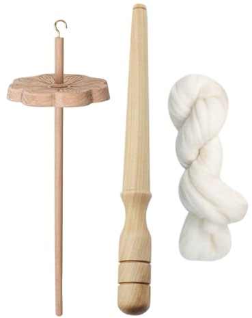 Generisch Hölzerne Handspindel | Spindel Mit Oberem Schwungrad Für Anfänger | Handwerkswerkzeuge Für Nähen Häkeln Stricken Weben Projekte
