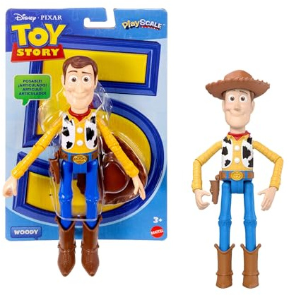 Mattel Disney Pixar Toy Story 5 - Woody, action figure da 23,5cm con 14 punti di articolazione, cappello removibile e design fedele al film 2026, 3+ anni, JKV14