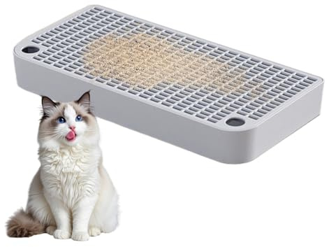 Piastra Per Arenarie Per Animali Domestici - Rampa D'ingresso, Design Alto | Grill Con Sabbia Grigliata, Traplade Di Pulizia Rapida Per Gatti Domestici, Mazzi, Spazi Di Riposo E