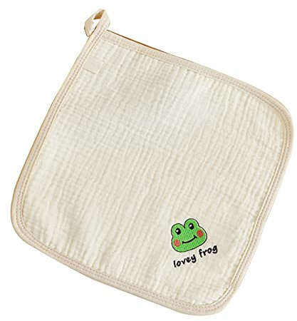 Qsvbeeqj Asciugamano per bambini Panno Morbido Burp Traspirante Panno di Lavaggio Del Bambino Quadrato Asciugamano Viso Sbavando Bavaglino Scuola Materna Cartone Animato Facecloth Bavaglini Per