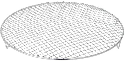 Benyong Griglia rotonda in acciaio inox, con piedini da 2 cm, diametro 10 – 42,5 cm, griglia di cottura universale per friggitrici, forni e ammortizzatori, robusta griglia rotonda in acciaio inox