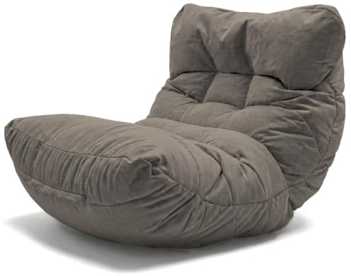 Aiire Fauteuil Pouf Salon Moderne - Pouffe Géant XXL Interieur Adulte ou Ado avec Remplissage pour Décoration de la Chambre – Gros Bean Bag ou Coussin de Sol Marron