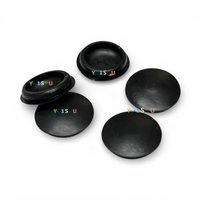 Black Blind Grommets 25mm Blanking Hole Wire Cable 25 Millimetre Closed Grommets Metal Back Box Metal Pattress 25mm Grommet PVC Rubber Cable Management Pack of 5 or 10 (5, Black)