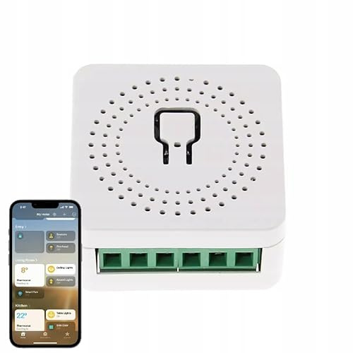 Kraslaw WLAN Unterputzschalter Relaismodul kompatibel mit Apple HomeKit Smart Switch 230V App-Steuerung Timer Szenen Automatisierung
