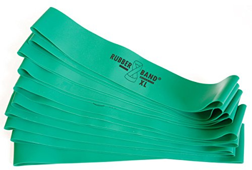 FTM Dittmann® Rubberband XL in Grün (mittel), inkl Übungsflyer, für Muskelaufbau, Krafttraining und Fitness, Expander für Gummiband Sport (20)