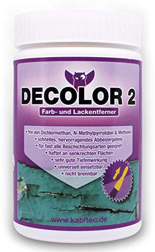 KABITEC DECOLOR 2 Farb- und Lackentferner, 1000 ml │ optimale Tiefenwirkung │ hervorragendes Abbeizergebnis │ Abbeizer Entlacker Entschichter