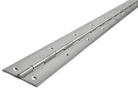 HKB® Edelstahl Stangenscharnier 2000 x 50 x 1,5 mm, V2A Nirosta® | gelocht, Klavierband, Schwerlastscharnier, Made in Germany, 9506