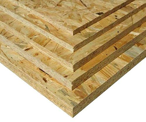 BaustoffhandelShop OSB3 Grobspanplatte Verlegeplatte für tragende Zwecke im Feuchtebereich, Rohbau, Innenausbau als Wandverkleidung oder Deckenbeplankung mit stumpfe Kanten (12mm, 125 x 35 cm), Natur