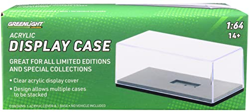 Greenlight 55025-2 Acryl-Vitrine mit schwarzem Kunststoffsockel f r Modellautos im Ma stab 1:64