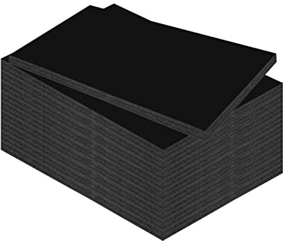Kangaro Skumskiva DIN A4, svart, 29,7 x 21 cm – 10 mm – 10-pack – gör-det-själv för hantverk, presentation, modelltillverkning, passepartout
