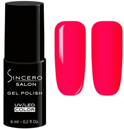 Sincero Salon - Premium UV Nagellack Love You - Gel Nagellack - Farbgel für Gelnägel - Auftrag von 1 oder 2 Schichten Gel Nägeln - Stark Pigmentiert UV Gel Nagellack - Gel Polish - Nagellack Rosa Pink