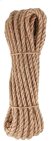 D.RECT Corde de Jute 8mm 10m - Corde de Chanvre Corde de Fibres Naturelles
