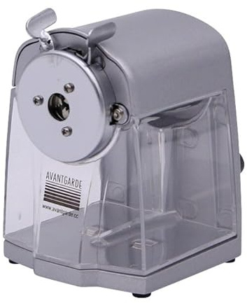 Metall Spitzmaschine | individuell einstellbar | Mine bis Ø 12 mm | Elektrospitzer inkl. Tischhalterung | Bleistift Spitzmaschine | Bleistiftanspitzer | Ausstattung für Kunst Schule Kindergarten