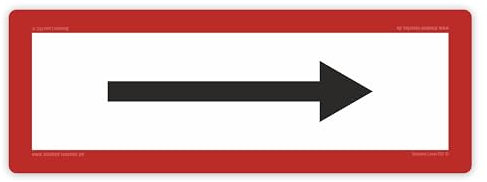 Hinweisschild - Brandschutzeinrichtung - Einsatzhinweise - StVO - DIN 4066 - Für Innen und Aussen - PVC Aufkleber - selbstklebend - 105x297mm (25, Richtungspfeil)