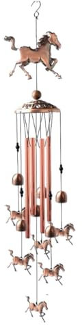 WUUISDNX Handgefertigte Windspiele, exquisite, verschönernde Gartendekoration, Garten Windglocke, Eisen Windspiele für Zuhause, Gartendekoration, süße Melodie, 218 Pferd (Eisen)