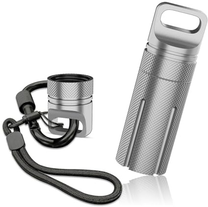 Aluminum Alloy Carrying Case Compatible with Ledger Nano X/S Plus YubiKey USB 5 5C NFC Nano, Waterproof & Shockproof USB Thumb Drive Device Storage Holder, Protective Cover for Crypto Wallet（Silver