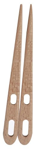 Häkelnadel mit großem Öhr, Doppelloch, Häkelnadel, Holz, Häkelnadel, 2 Stück