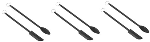 Garneck 3sets Silicone Baking Pastry Mini Spatula for Jars Kitchen Gadgets Strong Smooth