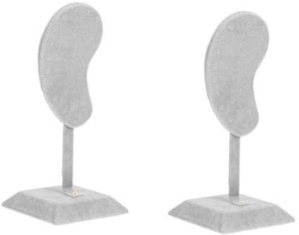 GALPADA 2stücke Ear Shaped Earring Holder Eleganter Schmuckständer Für Ohrstecker Und Ohrringe Zur Präsentation Und Aufbewahrung Von Ohrringen Edlem Eisgrau