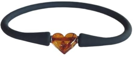 Smart Amber Bracciale con Pura Ambra Baltica (AMBRA CUORE)