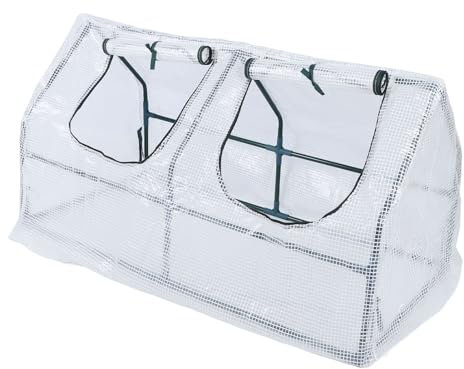 LOCADENCE Gartengewächshaus, professionelles, frostsicheres, tragbares Mini-Glockengewächshaus, winddichter, robuster Stahlrahmen, Gewächshauszelt für den Innenbereich (120*60*60cm)