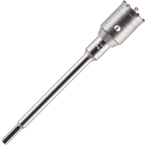 Rennie Tool 30mm TCT Core Drill Bit + HEX Shank Adapter + TCT Pilot Drill | For Brick Block Masonry Stone. Concrete Hole Saw Wall Drill Bit Set With 240mm Long HEX Shank Extension Bar. Carbide Tipped